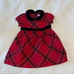 Gymboree Girls Red Black Plaid Christmas Dress